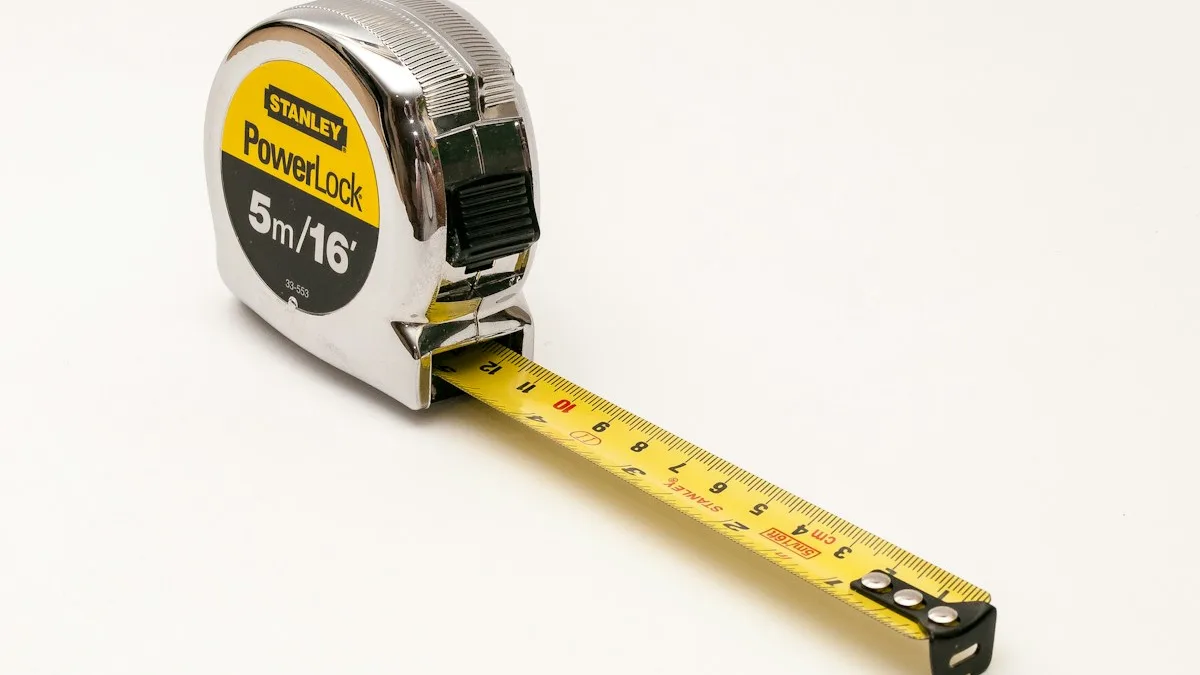 Tape measure for sizing a space
